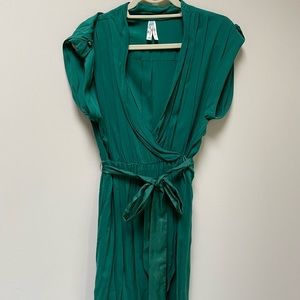Emerald green knee length dress